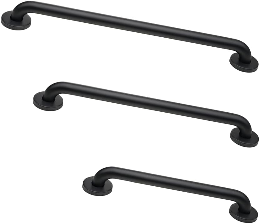 Grab Bar Bundle - ADA Compliant Matte Black Grab Bars Set