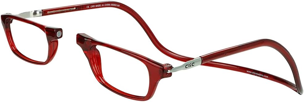 Clic Magnetic Reading Glasses for Men or Women - Adjustable Fit