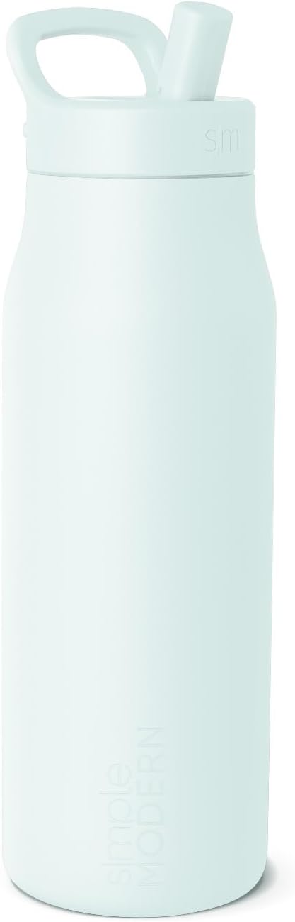 Simple Modern Water Bottle with Push Button Straw Lid - 34oz