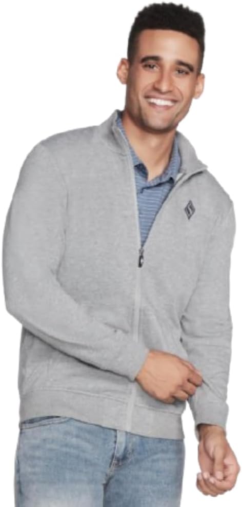 Skechers Men's The Hoodless Hoodie Full Zip Mock Neck Jacket