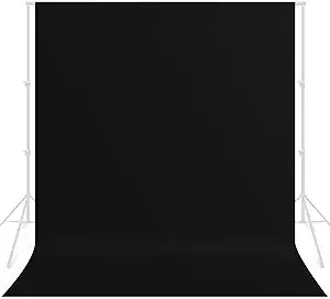 LimoStudio 10ft x 20ft Dark Black Backdrop for Professional Photos