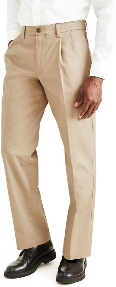 Dockers Men's Classic Fit Lux Cotton Stretch Pants for Comfort
