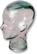 Glass Head Display 100% Recycled Clear Glass - 11.5 in