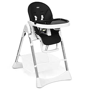 INFANS Foldable High Chair with Large Storage Basket for Babies