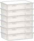 Plastic Storage Containers with Latching Lid for Office Supplies - 6