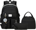 Girls Laptop Backpack for Women Black - Large College Schoolbag
