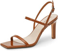 Womens Open Toe Strappy High Heel Sandals - Square Toe Chic