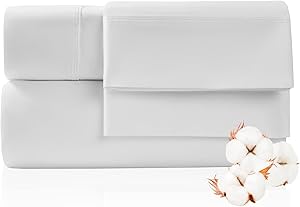 LBRO2M 1000 Thread Count Egyptian Cotton Queen Sheets Set