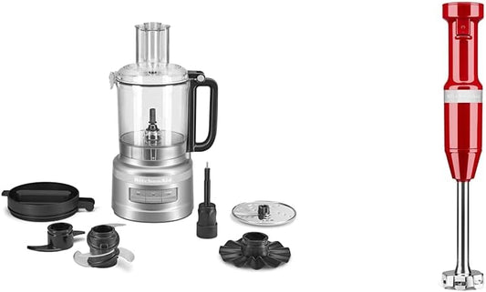 KitchenAid Food Processor & Hand Blender Set - Empire Red