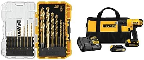 DEWALT 20V Max Cordless Drill Kit with 14-Piece Bit Set