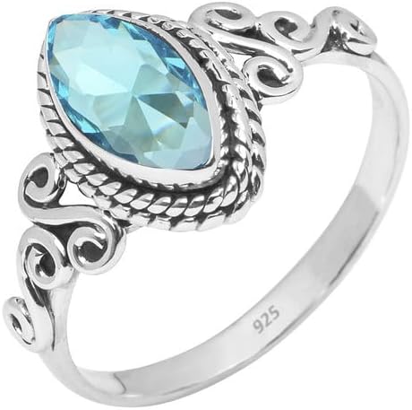 Gemstone Ring 925 Sterling Silver Handmade Statement Ring for Her