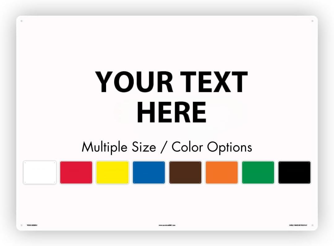Customizable Metal Sign for Personalized Messages - 20in x 28