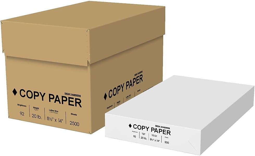 HiTouch 20 lb Legal Size Copy Paper, 92 Bright, 500 Sheets x 5 Reams