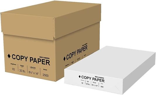 HiTouch 20 lb Legal Size Copy Paper, 92 Bright, 500 Sheets x 5 Reams