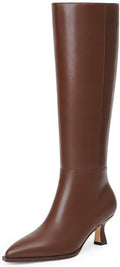 Modatope Knee High Boots Kitten Heel Pointed Toe - Comfortable Chic 2