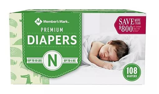 108 Premium Newborn Diapers for Ultimate Comfort!