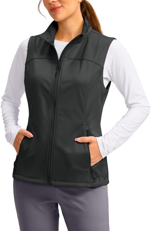Soothfeel Women's Lightweight Softshell Vest for Outdoor Activities