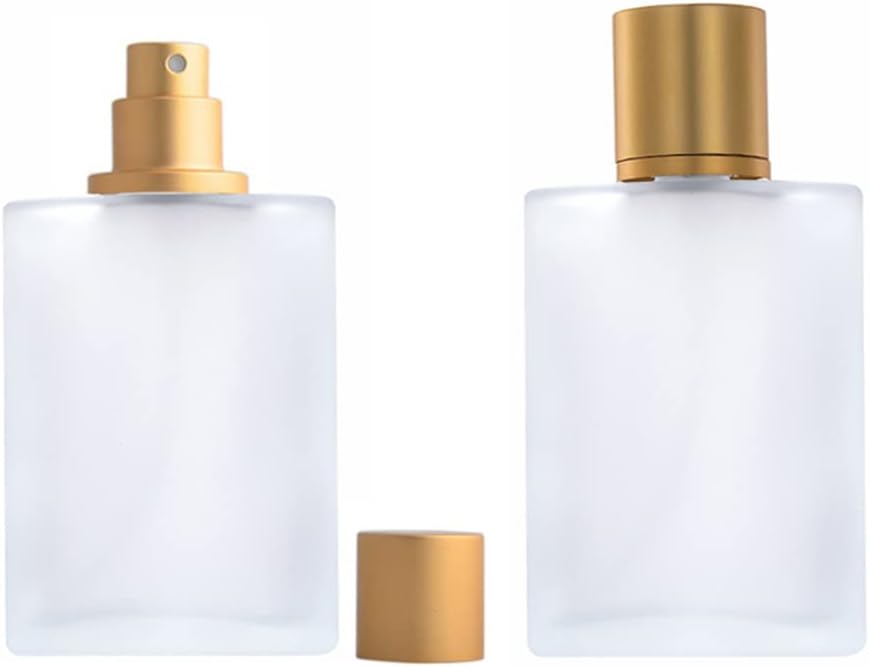 Frosted Glass Fine Mist Spray Bottles x2 - Travel Perfume Dispenser