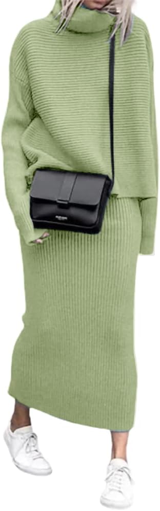 Chouyatou Women's Turtleneck 2 Piece Outfits for Stylish Looks