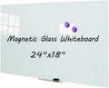 DEVELOP Magnetic Glass Whiteboard 24 x 18 in - Frameless Tempered Dry