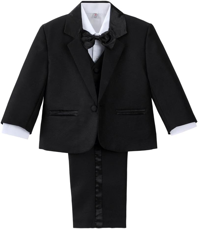 Dressy Daisy Baby Toddler Boy 5 Pcs Formal Tuxedo Suit Set