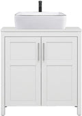 30 in Bathroom Vanity with Sink Combo - Classic White Storage Vanity
