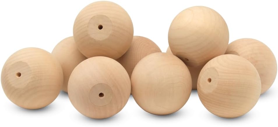 Woodpeckers Unfinished Wood Ball Knobs - Perfect for Cabinets