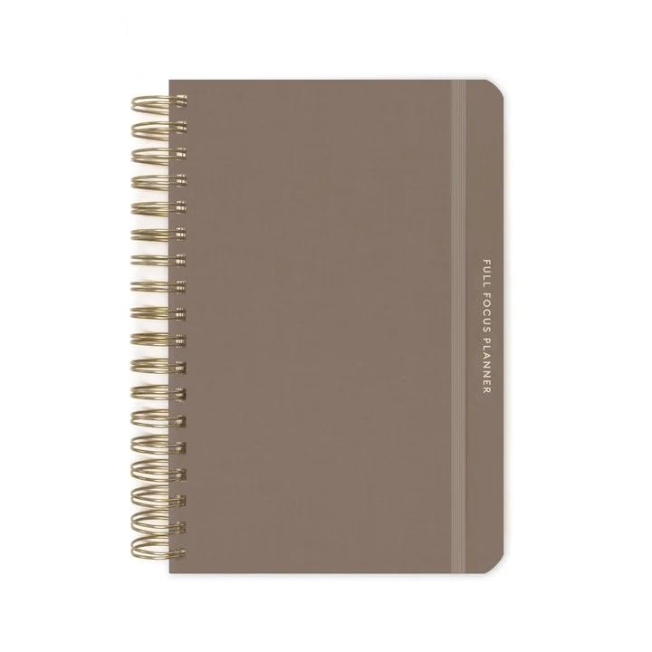 Full Focus Linen Coil Planner - Achieve Your Biggest Goals