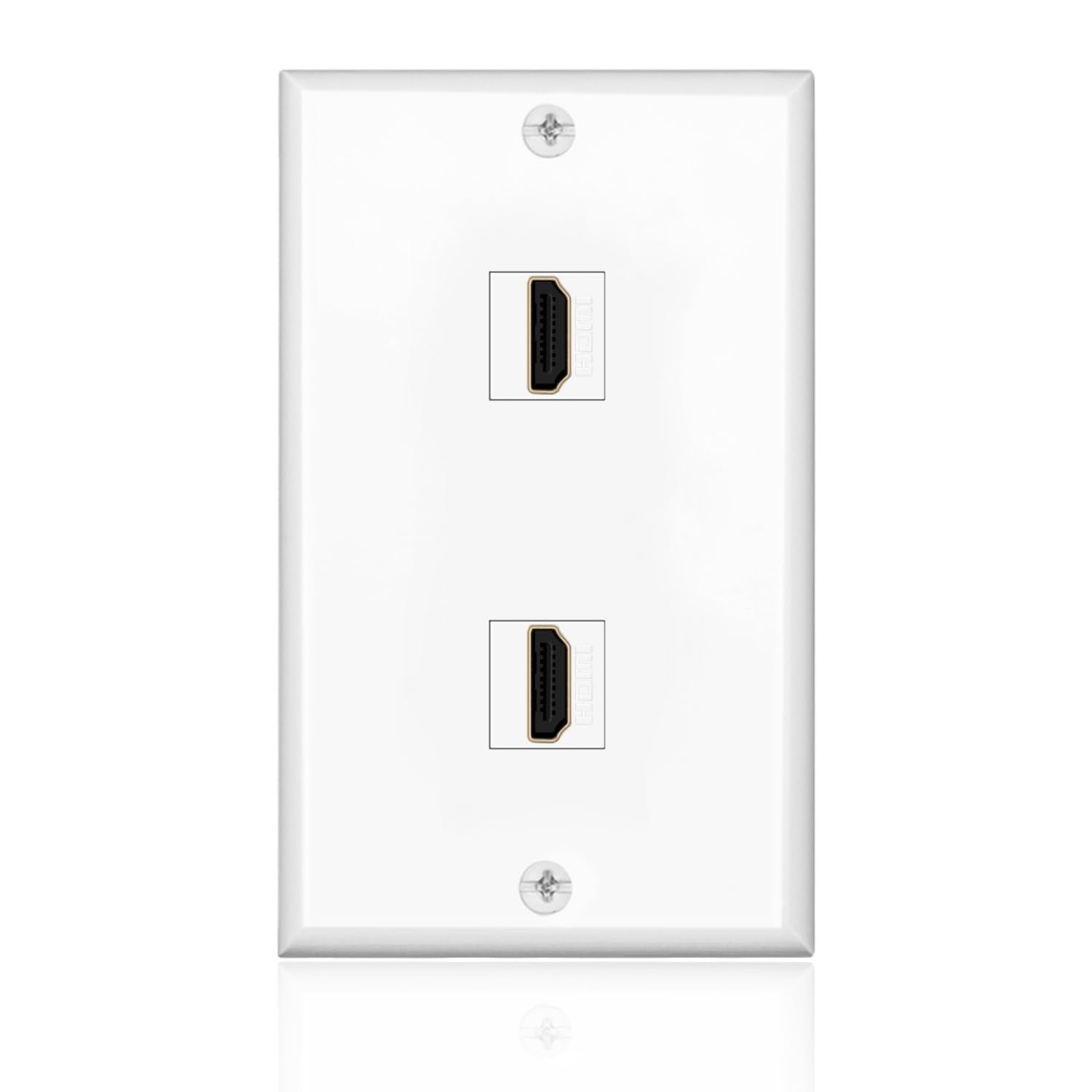 TNP White HDMI Wall Plate - 4K 60Hz Support