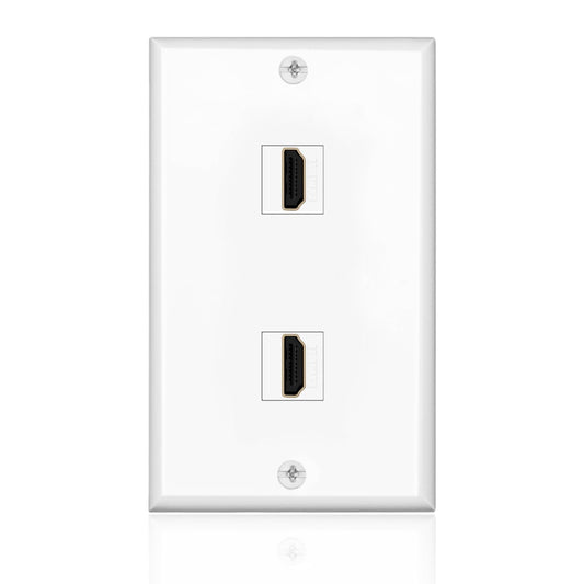 TNP White HDMI Wall Plate - 4K 60Hz Support