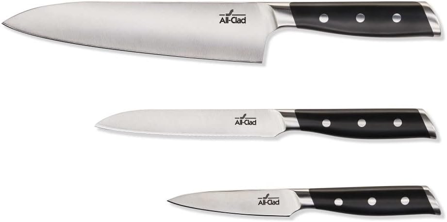 All-Clad Forged Steel Chef's Knife Set for Precision Cutting