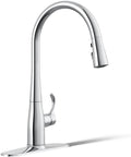 Simplice Kitchen Sink Faucet with Pull Down Sprayer - High-Arch Design