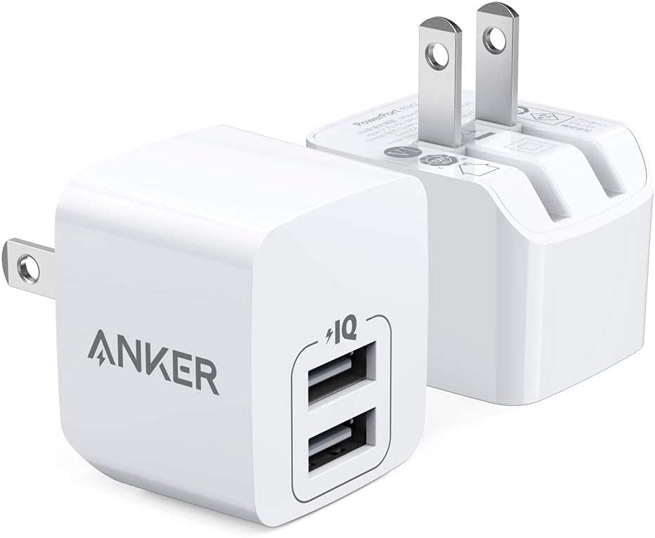 Anker 2-Pack Dual Port Wall Charger - Fast Charging for Multiple Devices
