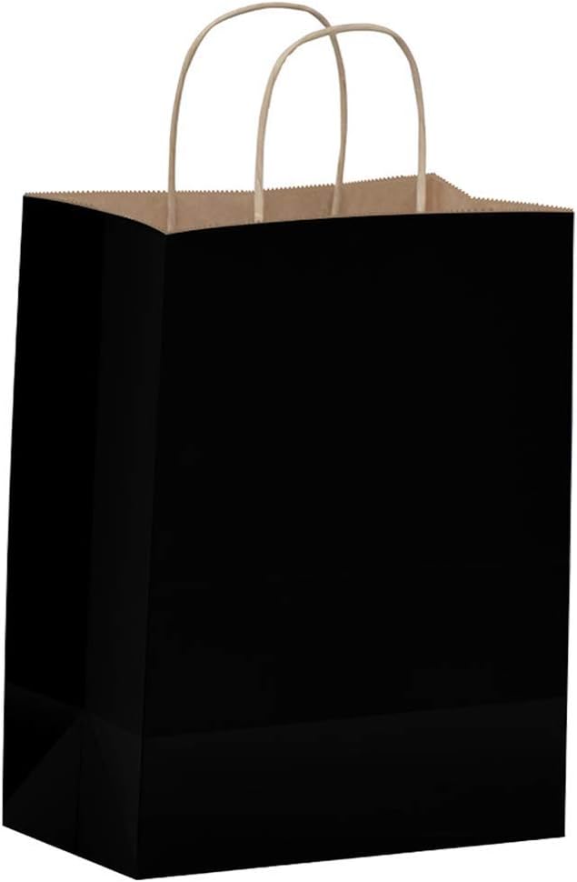 Premium Quality Black Paper Gift Bags - 600 Pcs for All Uses