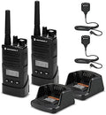 Motorola RMU2080D 2-Pack Business Radios with Remote Mics - Rugged