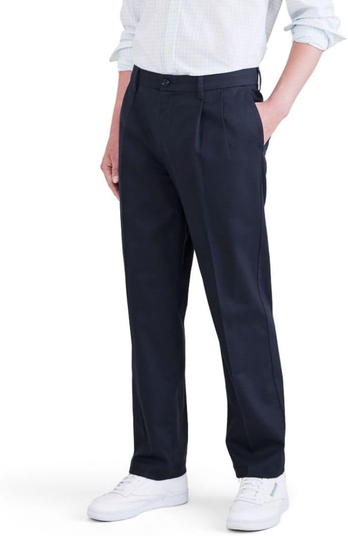 Classic Fit Signature Iron Free Khaki Pants with Stain Defender