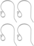 Sterling Silver Ball End Fish Earring Hooks Connector 25 Pairs