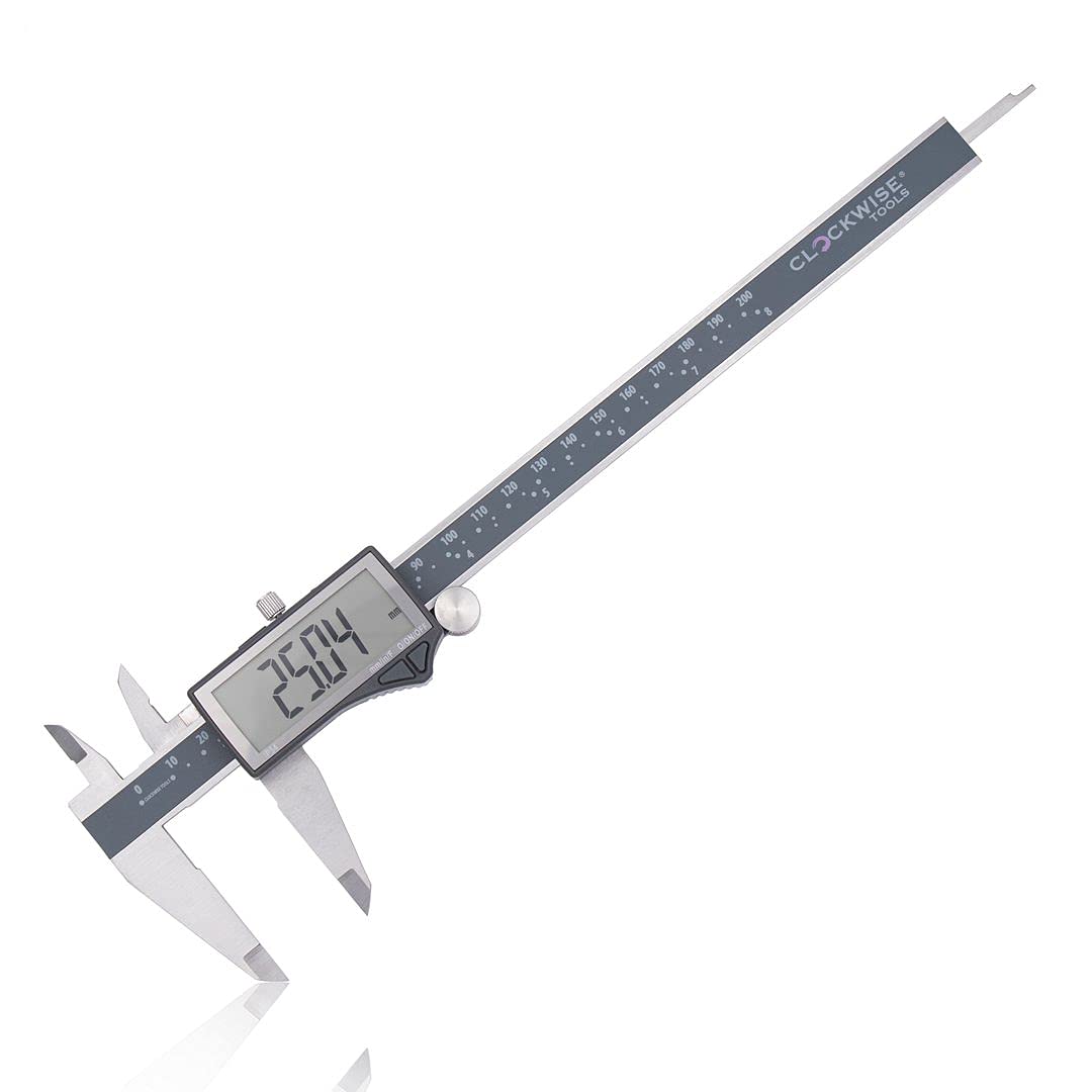 Clockwise Tools IP54 Digital Caliper with Large LCD Screen