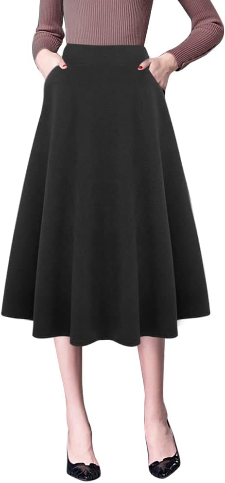Plaid Skirts for Women by IDEALSANXUN - High Waist Aline Style