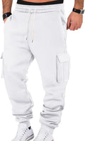 Mens Fleece Cargo Sweatpants for Men - Heavyweight Baggy Joggers