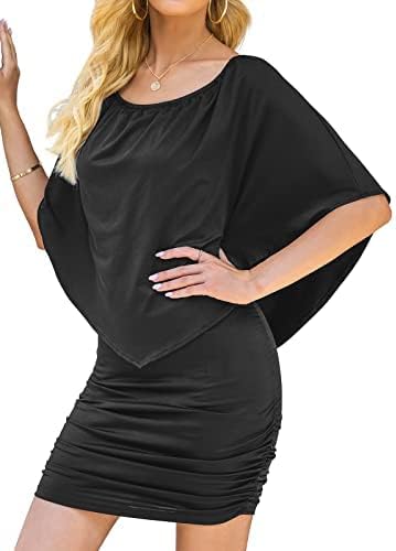 Yincro Women Off The Shoulder Ruffle Bodycon Mini Dress Review
