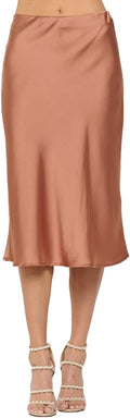 High Waist Satin Midi Skirt for Women Offering Elegant Style