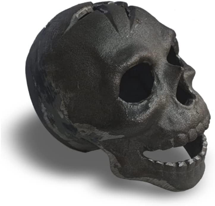 Fire Pit Skull Metal Human Skull Fire Log for Spooky Decor