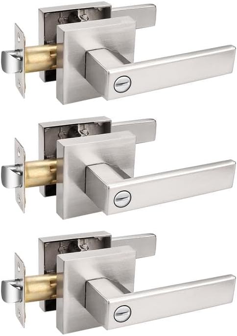 Probrico 3 Pack Bed and Bath Door Locks for Modern Homes