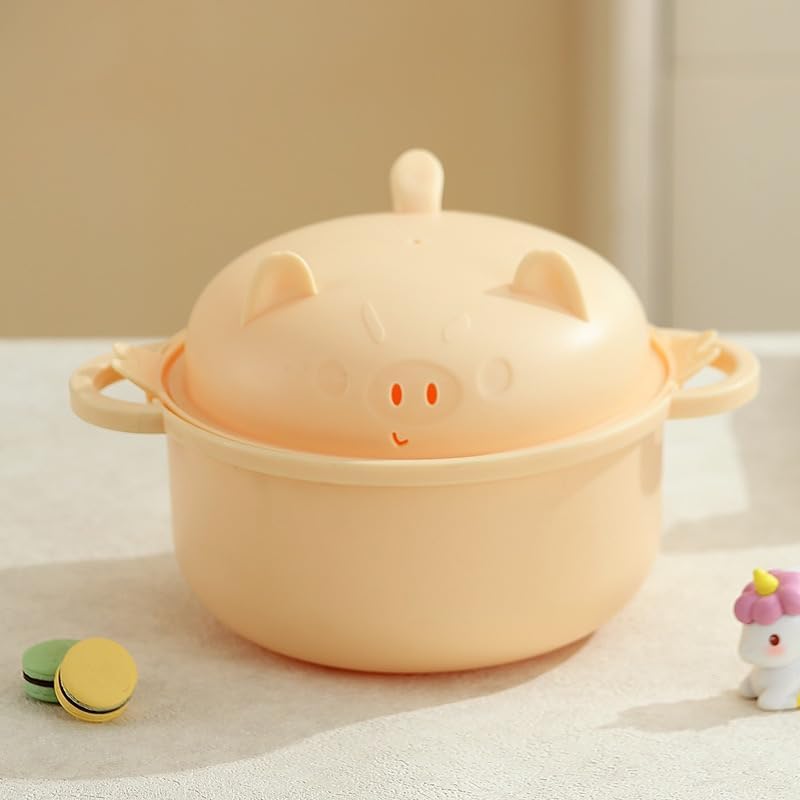 Cute Piggy Ramen Bowl Set with Phone Holder ~ MIUVA