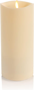 Luminara Outdoor Flameless LED Ivory Candle Melted Edge 3.75 x 9