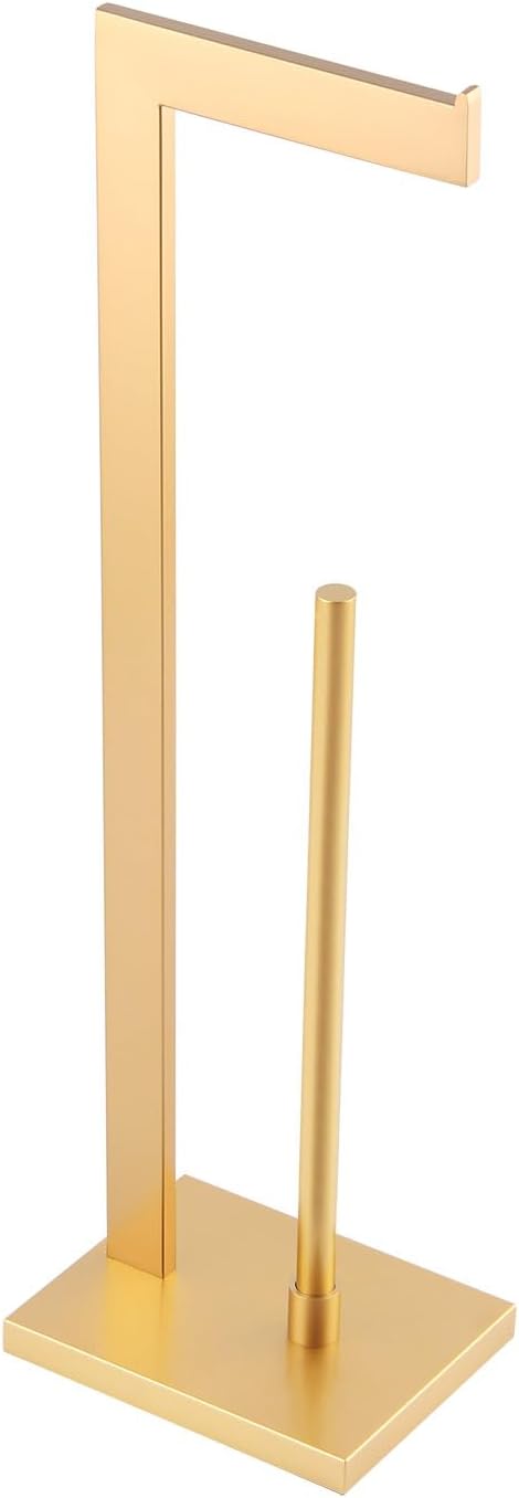 GERZWY Gold Toilet Paper Holder Free Standing Stainless Steel