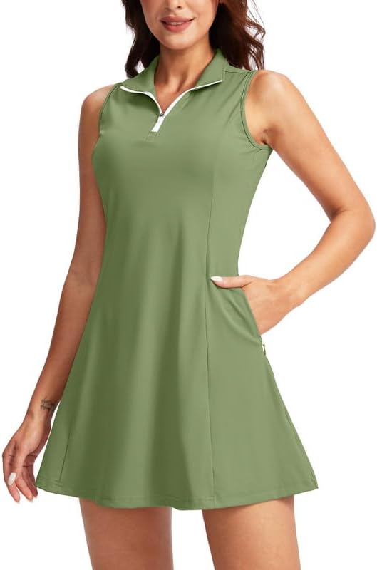 Viodia Women's Tennis Golf Dress with Shorts for Active Wear