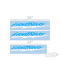 Lightning Bed side & Tailgate Decal Set - Reflective Vinyl Bolt