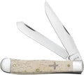 Case WR Pocket Knife Trapper Natural Bone Cross Shield - Everyday Tool